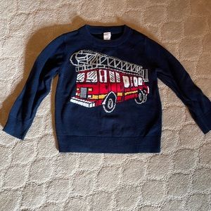Baby Gap toddler fire truck sweater